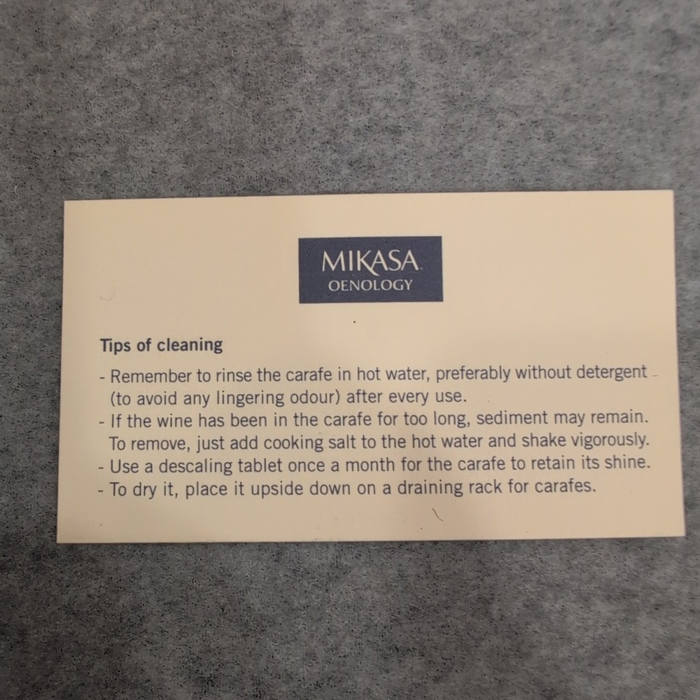 Mikasa Oenology Specific Carafe Set of 2 Wine Decanter Glass‎ D2197 New In Box - Picture 6 of 10